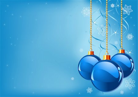 simsearch:400-05876335,k - Abstract blue Christmas Background with Christmas decorations Stock Photo - Budget Royalty-Free & Subscription, Code: 400-04227140