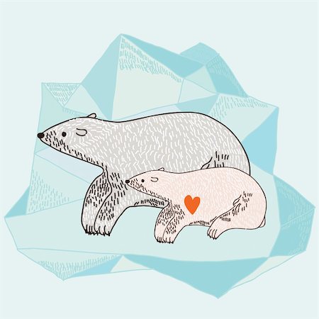 sashayezik (artist) - cute polar bears Foto de stock - Super Valor sin royalties y Suscripción, Código: 400-04227225