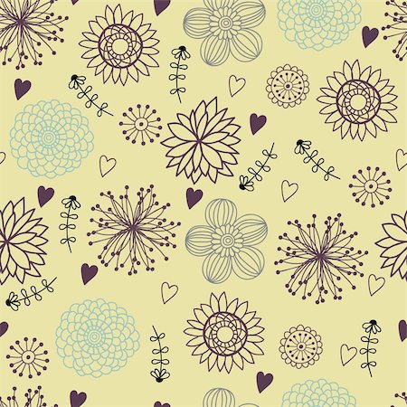 simsearch:400-06553658,k - Colorful seamless pattern - abstract flowers Stock Photo - Budget Royalty-Free & Subscription, Code: 400-04227221
