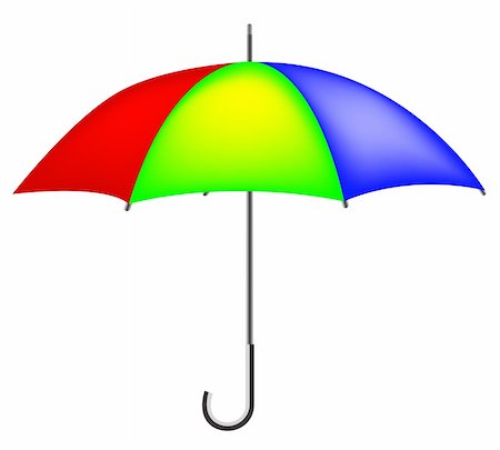 robisklp (artist) - Colorful vector umbrella on white background Fotografie stock - Microstock e Abbonamento, Codice: 400-04227429