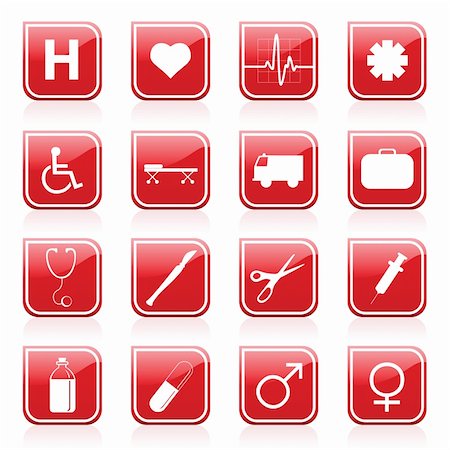 vector collection of medical icons Stock Photo - Budget Royalty-Free & Subscription, Code: 400-04227459