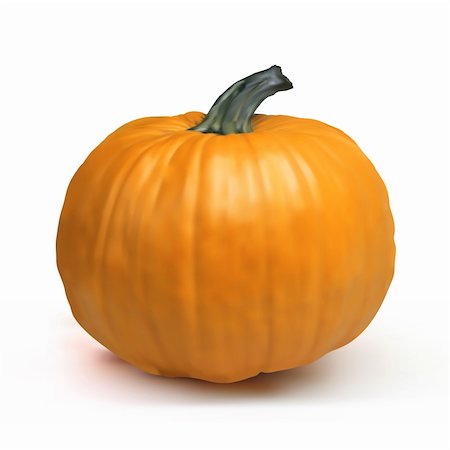 Pumpkin Isolated on White. EPS 8 vector file included Stock Photo - Budget Royalty-Free & Subscription, Code: 400-04227746