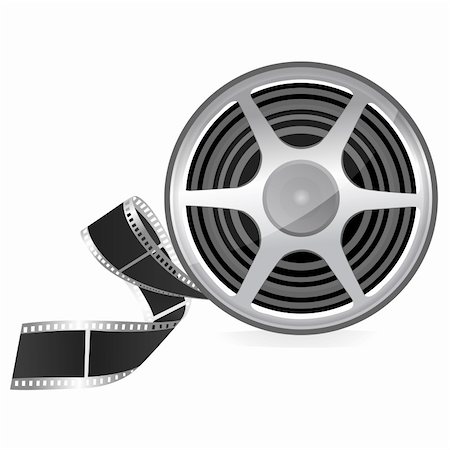 roll of film - illustration of film roll on isolated background Stock Photo - Budget Royalty-Free & Subscription, Code: 400-04227889