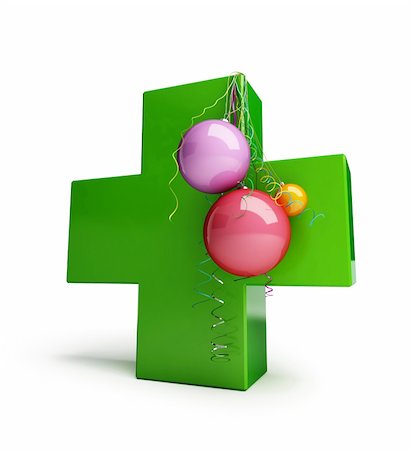 single christmas ball ornament - cross hospital new year Stock Photo - Budget Royalty-Free & Subscription, Code: 400-04228410