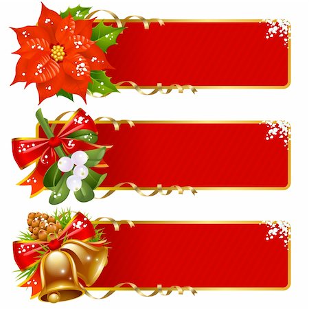 Christmas horizontal background set Stock Photo - Budget Royalty-Free & Subscription, Code: 400-04228451