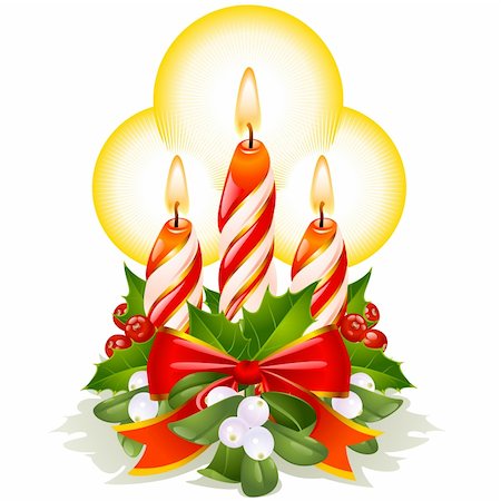 Christmas candles Stock Photo - Budget Royalty-Free & Subscription, Code: 400-04228474