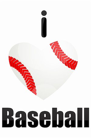 simsearch:400-05683460,k - illustration of i love baseball Photographie de stock - Aubaine LD & Abonnement, Code: 400-04228858