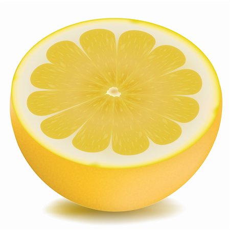 simsearch:400-04665350,k - illustration of half piece of lemon on isolated background Stockbilder - Microstock & Abonnement, Bildnummer: 400-04228909