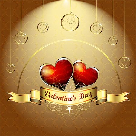 simsearch:400-04307995,k - Valentine's day, illustration with hearts of love Fotografie stock - Microstock e Abbonamento, Codice: 400-04229050