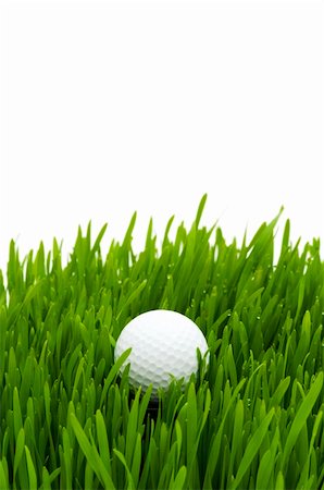 Golf ball on the green grass Stock Photo - Budget Royalty-Free & Subscription, Code: 400-04229417