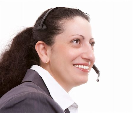 simsearch:400-04167141,k - Busness Woman with Headset working as Call Center Agent Foto de stock - Super Valor sin royalties y Suscripción, Código: 400-04229526