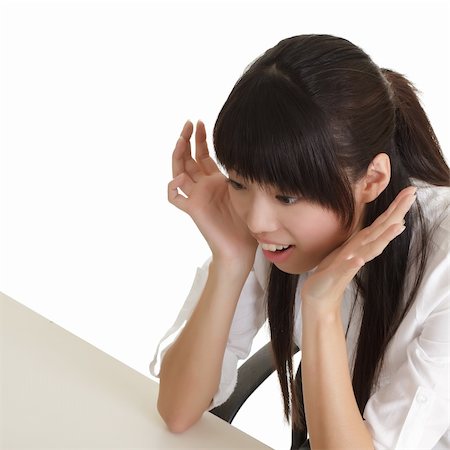 Portrait of surprised business woman in office. Stock Photo - Budget Royalty-Free & Subscription, Code: 400-04229659