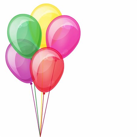 simsearch:400-04713054,k - Color balloons floating. Isolated on white. Eps10.Illustration for your design. Photographie de stock - Aubaine LD & Abonnement, Code: 400-04229866