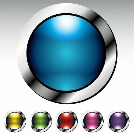 simsearch:400-05197146,k - An image of a glossy button metallic set. Stock Photo - Budget Royalty-Free & Subscription, Code: 400-04220023