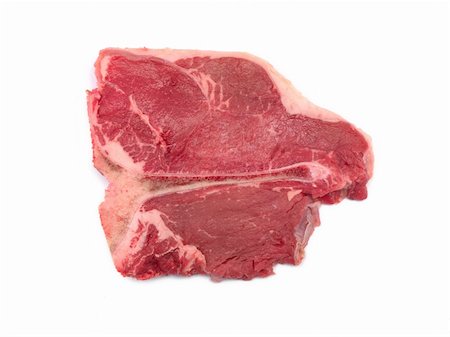 A T Bone steak isolated against a white background Photographie de stock - Aubaine LD & Abonnement, Code: 400-04220163