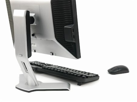ergonomic - A desktop computer isolated against a white background Stock Photo - Budget Royalty-Free & Subscription, Code: 400-04220251