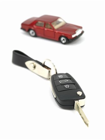 simsearch:400-04590086,k - Car keys isolated against a white background Photographie de stock - Aubaine LD & Abonnement, Code: 400-04220267