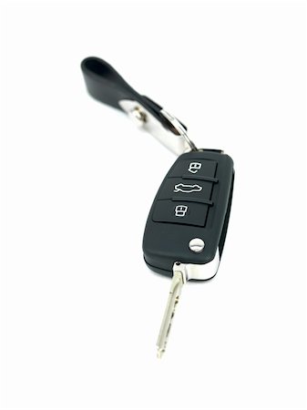 Car keys isolated against a white background Stock Photo - Budget Royalty-Free & Subscription, Code: 400-04220268