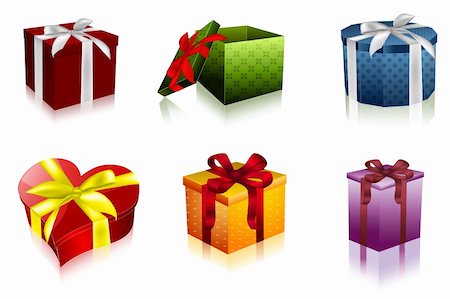 simsearch:400-05674434,k - set of gift boxes on an isolated background Stock Photo - Budget Royalty-Free & Subscription, Code: 400-04220311