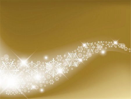 simsearch:400-04363033,k - Golden Abstract Christmas background with white snowflakes Photographie de stock - Aubaine LD & Abonnement, Code: 400-04220326