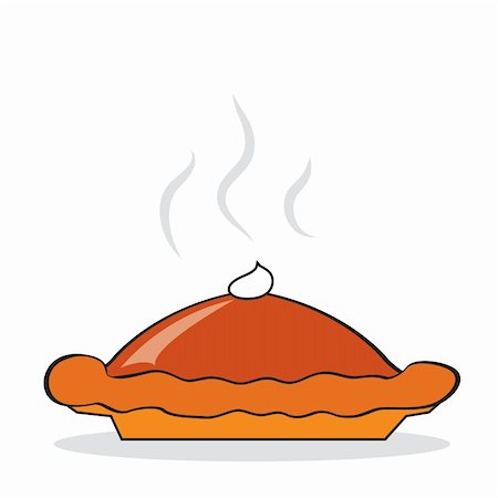 simsearch:400-04145790,k - Hot pumpkin pie for Thanksgiving day. Vector illustration Stock Photo - Budget Royalty-Free & Subscription, Code: 400-04220376