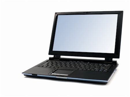 simsearch:400-05125337,k - A laptop computer isolated against a white backgroun d Foto de stock - Super Valor sin royalties y Suscripción, Código: 400-04220483