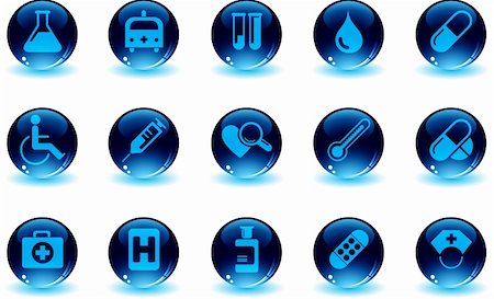 Healthcare and Pharma icons Stock Photo - Budget Royalty-Free & Subscription, Code: 400-04220555