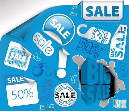 simsearch:400-05341250,k - Set of blue discount tickets, labels, stamps, stickers, corners, tags (vector) Stock Photo - Budget Royalty-Free & Subscription, Code: 400-04220898