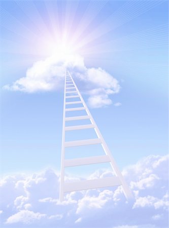 simsearch:400-04029058,k - Conceptual image - ladder to sky Stock Photo - Budget Royalty-Free & Subscription, Code: 400-04221114