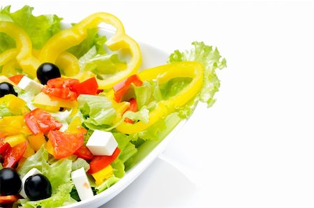 simsearch:400-04729965,k - Salad isolated over white Stock Photo - Budget Royalty-Free & Subscription, Code: 400-04221377