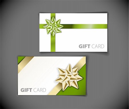 simsearch:400-04353306,k - Set of modern gift card templates - golden and green Stock Photo - Budget Royalty-Free & Subscription, Code: 400-04221490