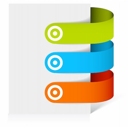 simsearch:400-04730082,k - Set of colorful bookmarks (green, blue, red) Stockbilder - Microstock & Abonnement, Bildnummer: 400-04221549
