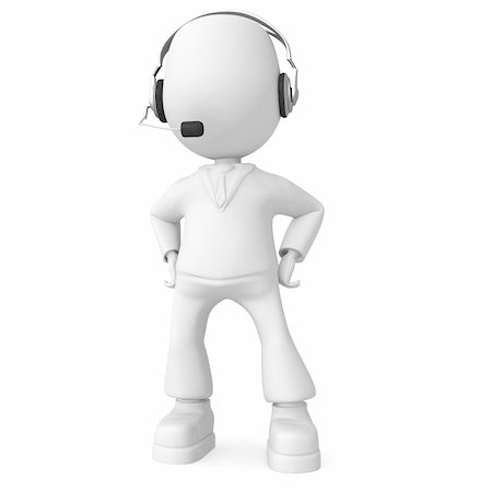 rejects (artist) - Man with headphones. 3d image isolated on white background. Foto de stock - Super Valor sin royalties y Suscripción, Código: 400-04221947