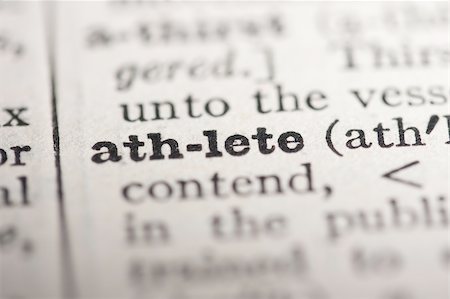 printed training - Word athlete from the old dictionary, a close up. Stock Photo - Budget Royalty-Free & Subscription, Code: 400-04222264