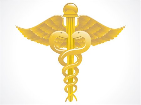 simsearch:400-05701895,k - abstract golden caduceus sign vector illustration Stock Photo - Budget Royalty-Free & Subscription, Code: 400-04222478