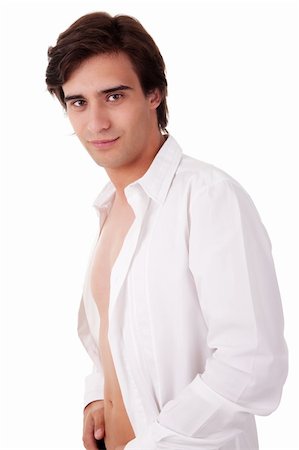 simsearch:400-06477858,k - Portrait of a handsome young man with open shirt Stock Photo - Budget Royalty-Free & Subscription, Code: 400-04223353
