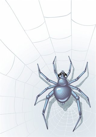 simsearch:400-06560180,k - Vector image of the spider with web on background. Stock Photo - Budget Royalty-Free & Subscription, Code: 400-04223767