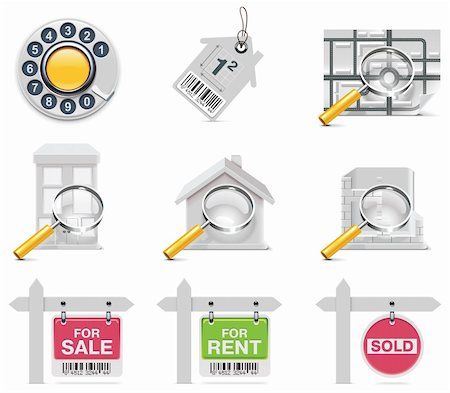 Set of the real estate related icons Photographie de stock - Aubaine LD & Abonnement, Code: 400-04223843