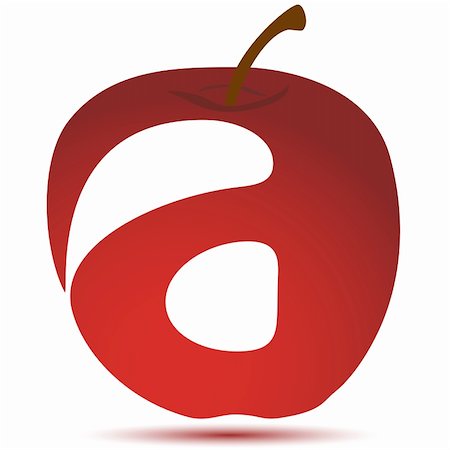 simsearch:400-04228839,k - illustration of apple with text on white background Photographie de stock - Aubaine LD & Abonnement, Code: 400-04234016