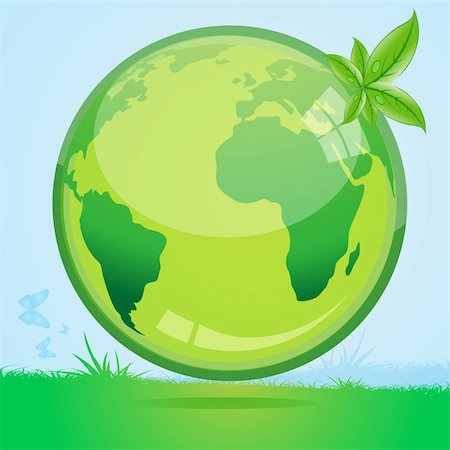 illustration of recycle globe Stock Photo - Budget Royalty-Free & Subscription, Code: 400-04234068