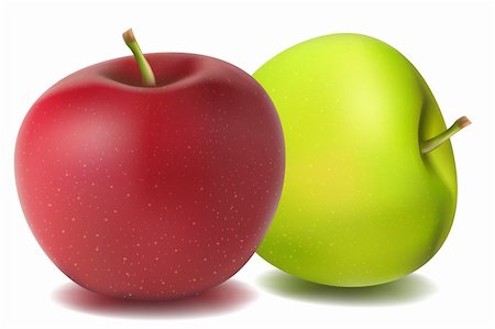 simsearch:400-04228839,k - illustration of natural apples on white background Photographie de stock - Aubaine LD & Abonnement, Code: 400-04234110