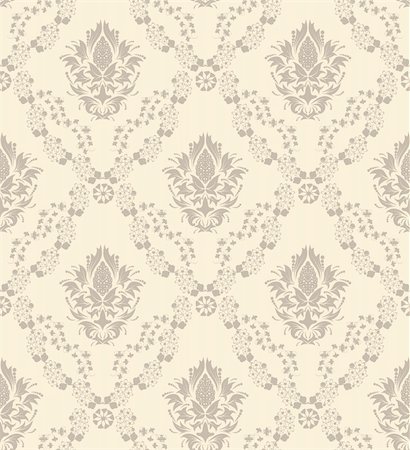 damask vector - Damask seamless vector pattern.  For easy making seamless pattern just drag all group into swatches bar, and use it for filling any contours. Stock Photo - Budget Royalty-Free & Subscription, Code: 400-04234589