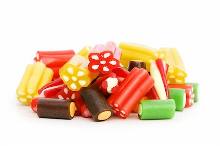simsearch:400-05237252,k - Colourful sweets isolated on the white background Stock Photo - Budget Royalty-Free & Subscription, Code: 400-04234639