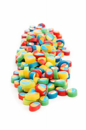 simsearch:400-04789961,k - Colourful sweets isolated on the white background Foto de stock - Super Valor sin royalties y Suscripción, Código: 400-04234647
