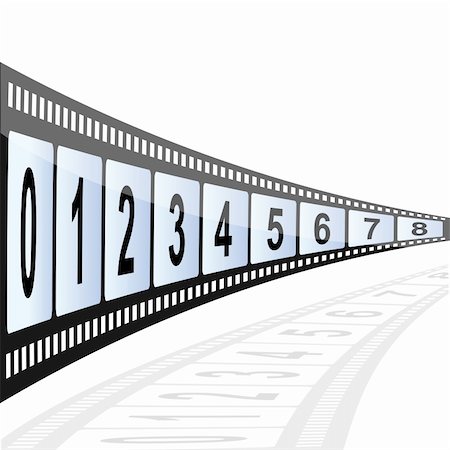digital numerals background - illustration of entertainment on white background Stock Photo - Budget Royalty-Free & Subscription, Code: 400-04234919