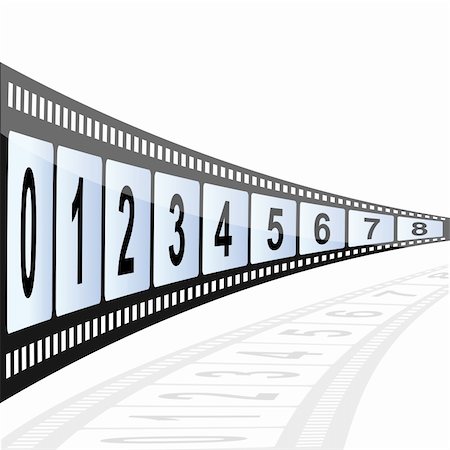 digital numerals background - illustration of entertainment on white background Foto de stock - Super Valor sin royalties y Suscripción, Código: 400-04234919