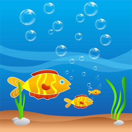 simsearch:400-05907297,k - illustration of fish in water Stock Photo - Budget Royalty-Free & Subscription, Code: 400-04234948