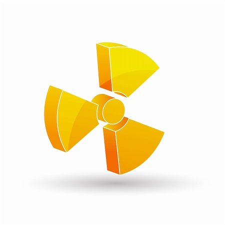 simsearch:400-05234497,k - illustration of nuclear icon in white background Stock Photo - Budget Royalty-Free & Subscription, Code: 400-04234950