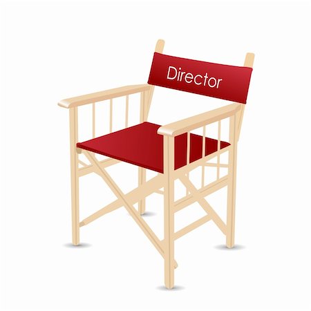 illustration of director's chair on white background Stock Photo - Budget Royalty-Free & Subscription, Code: 400-04234952