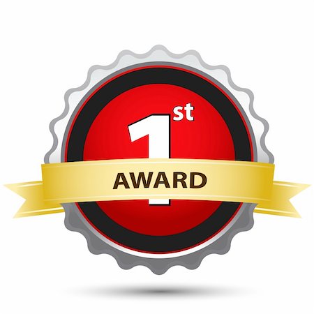 illustration of 1st award sign on white background Stock Photo - Budget Royalty-Free & Subscription, Code: 400-04235154